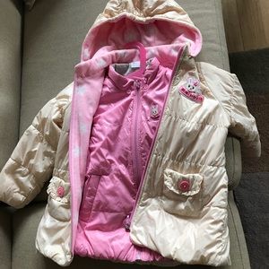 Mikihouse 5 way down winter jacket girls 4yrs old